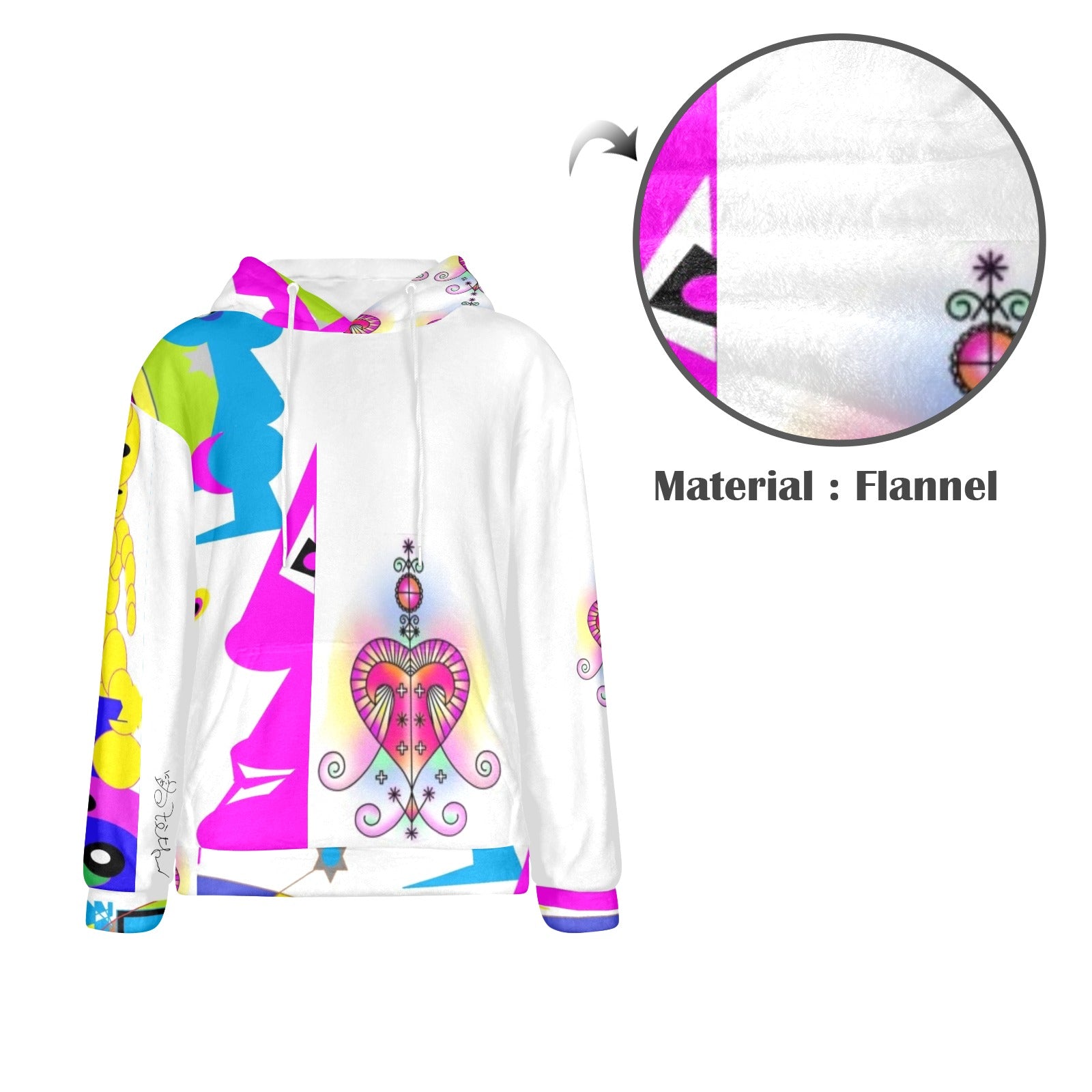 EZ Dous By Tetpwav Men's Flannel Hoodie (Model H63)