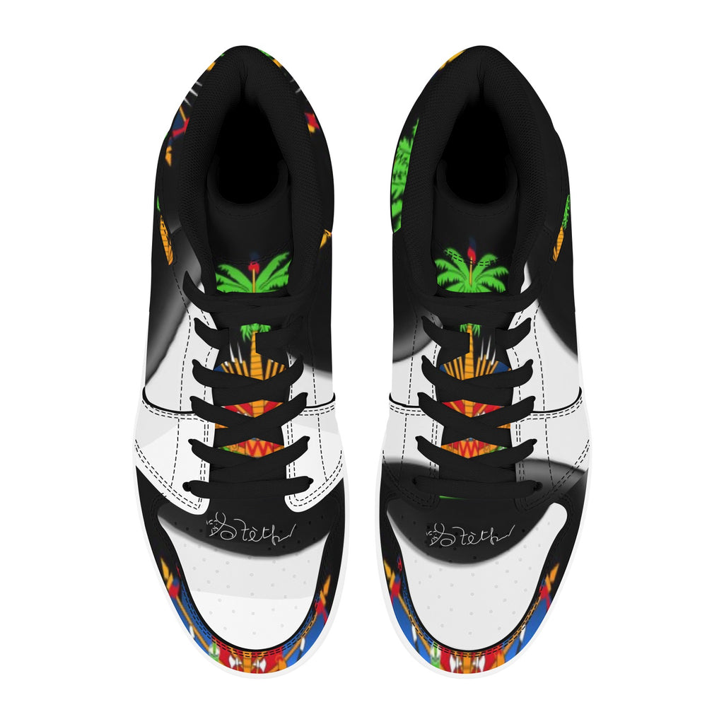 PwavBelnet1335 Men's High Top Sneakers (Model 20042)