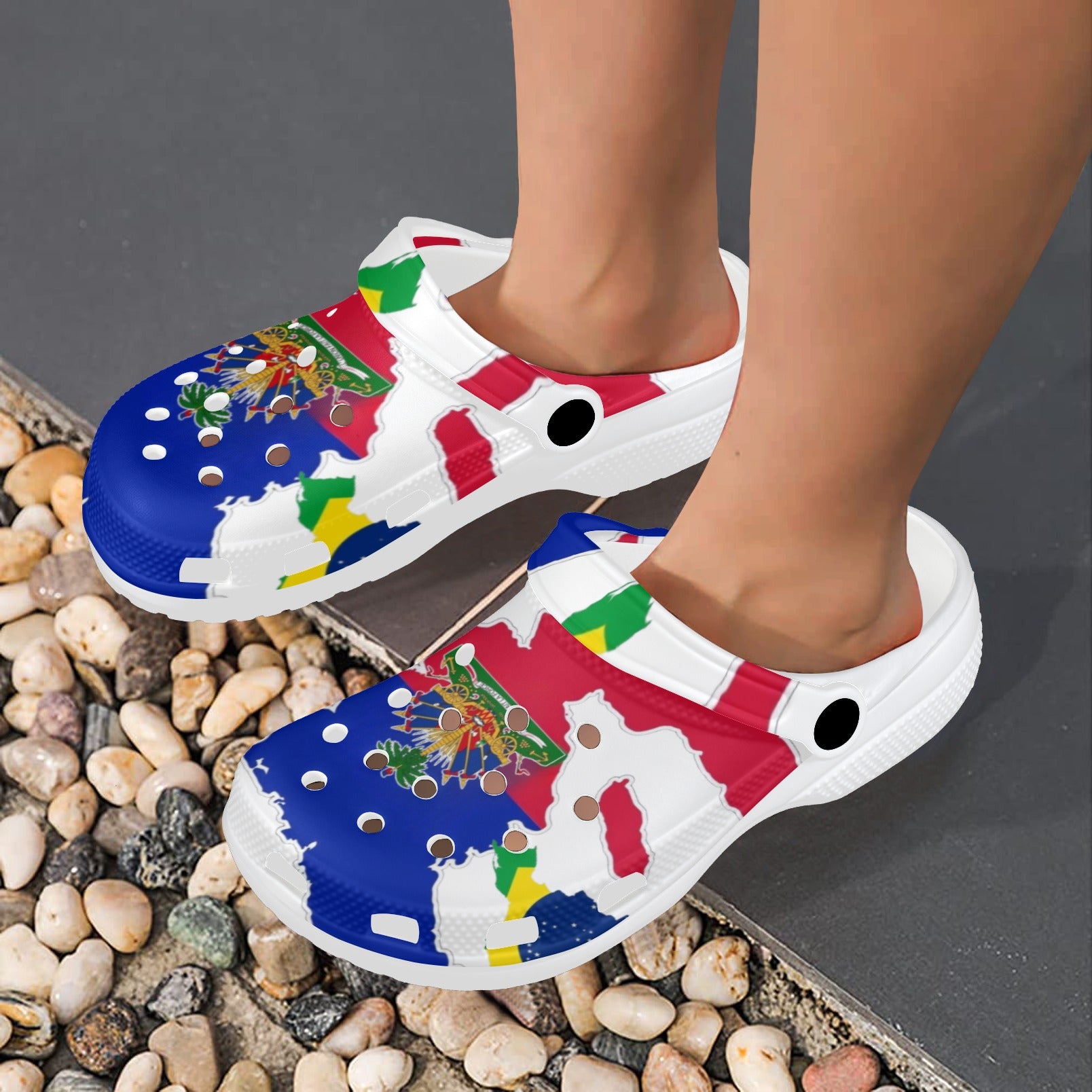 AyitiBrazilLovers By Tetpwav S Custom Print Foam Clogs for Adults