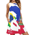 Rad Ou a Sleeveless A-Line Pocket Dress (Model D57)
