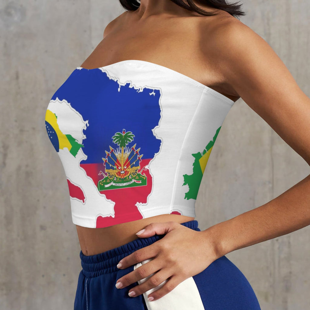 Brazildamoun Ayiti Basic Backless Tube Crop Top