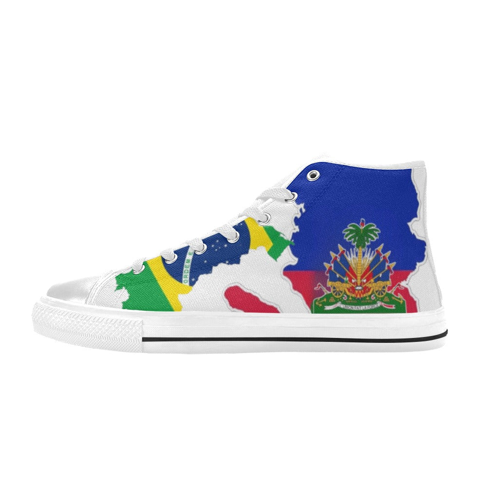 Peyin NOu Ladan l Men's High Top Canvas Shoes-4 Sides (Model 017)