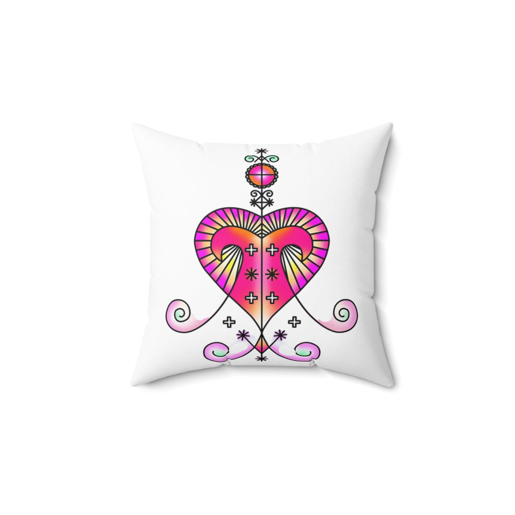Heart Ez Zi   Pillow — Pink Boho Accent Cushion