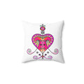 Heart Ez Zi   Pillow — Pink Boho Accent Cushion