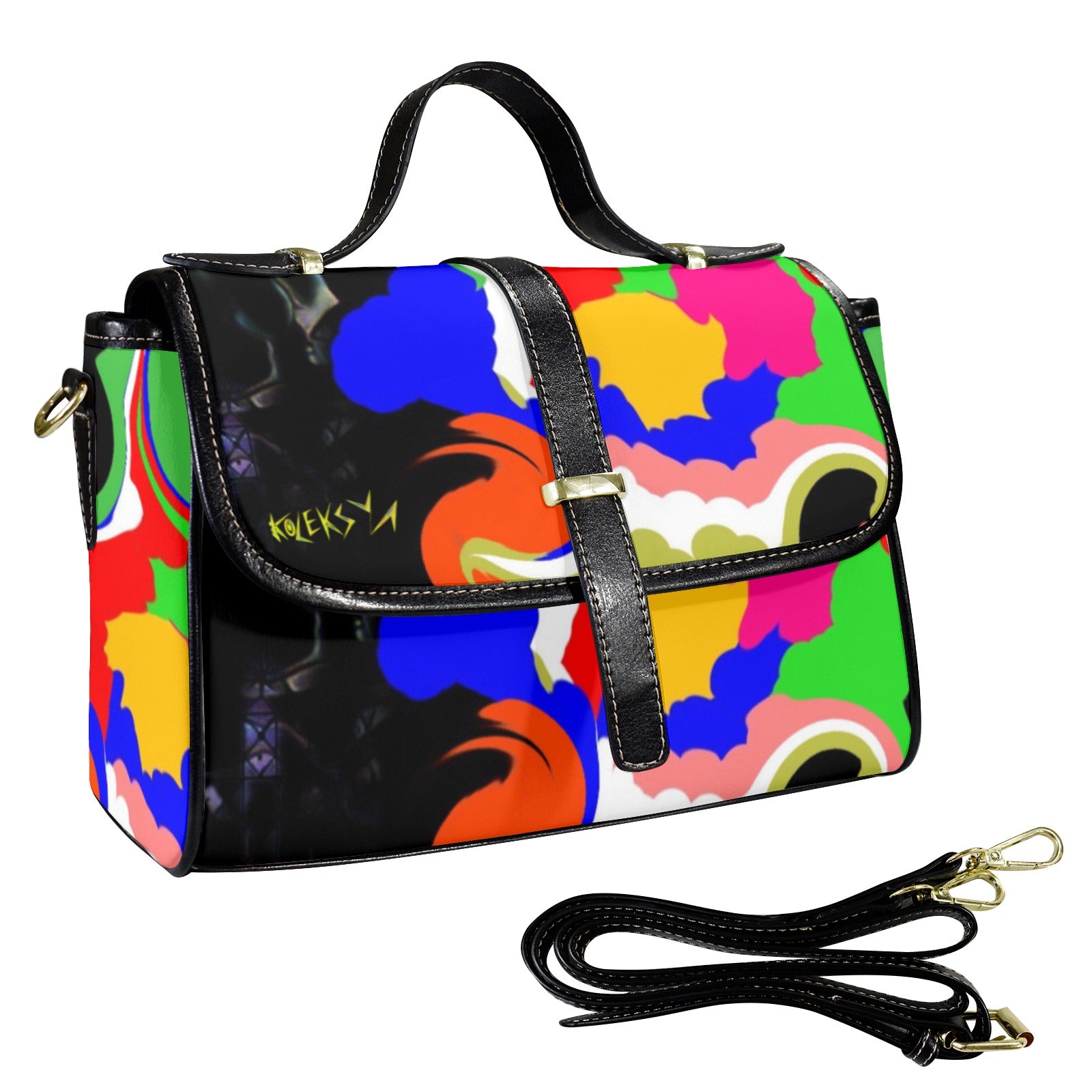 HotBag By Tetpwav Multi-Function Leather Satchel-Black (Model 1739)
