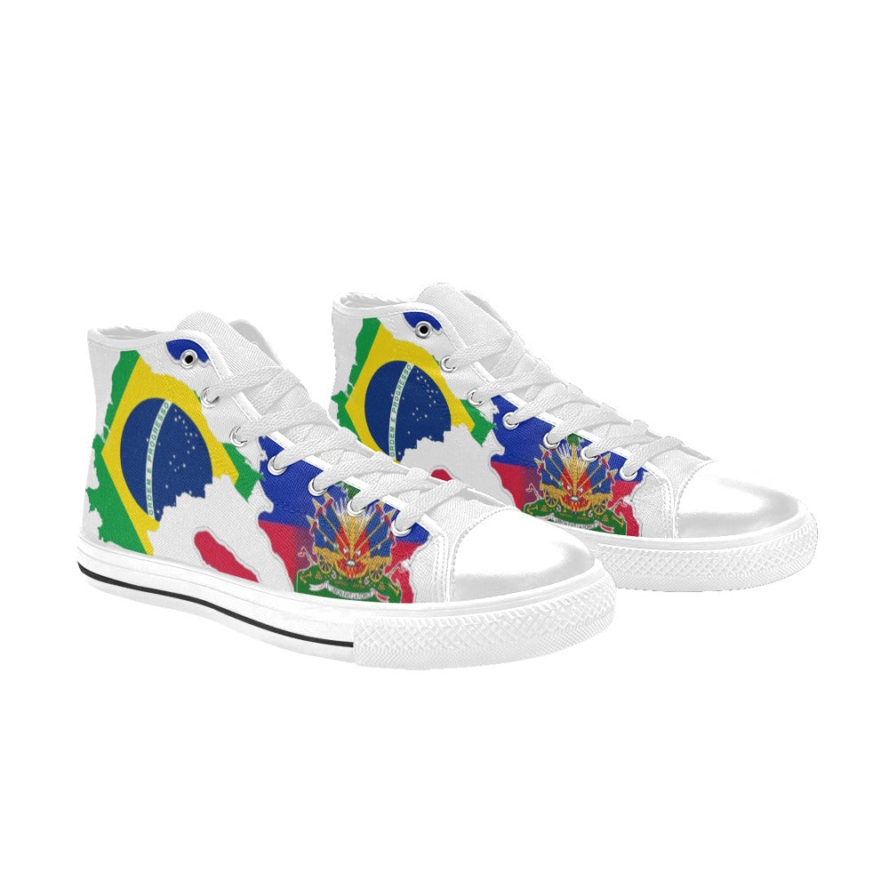 Peyin NOu Ladan l Men's High Top Canvas Shoes-4 Sides (Model 017)