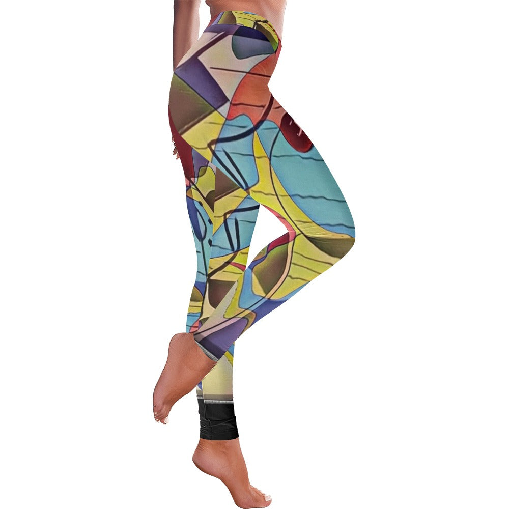 Pwav Yo Women's Low Rise Leggings (Invisible Stitch) (Model L05)