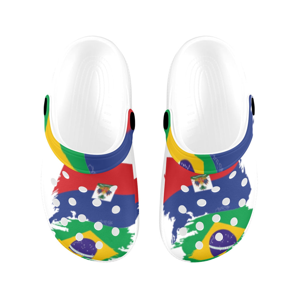 KIdBraAyiti By Tetpwav Soley Custom Print Foam Clogs for Kids