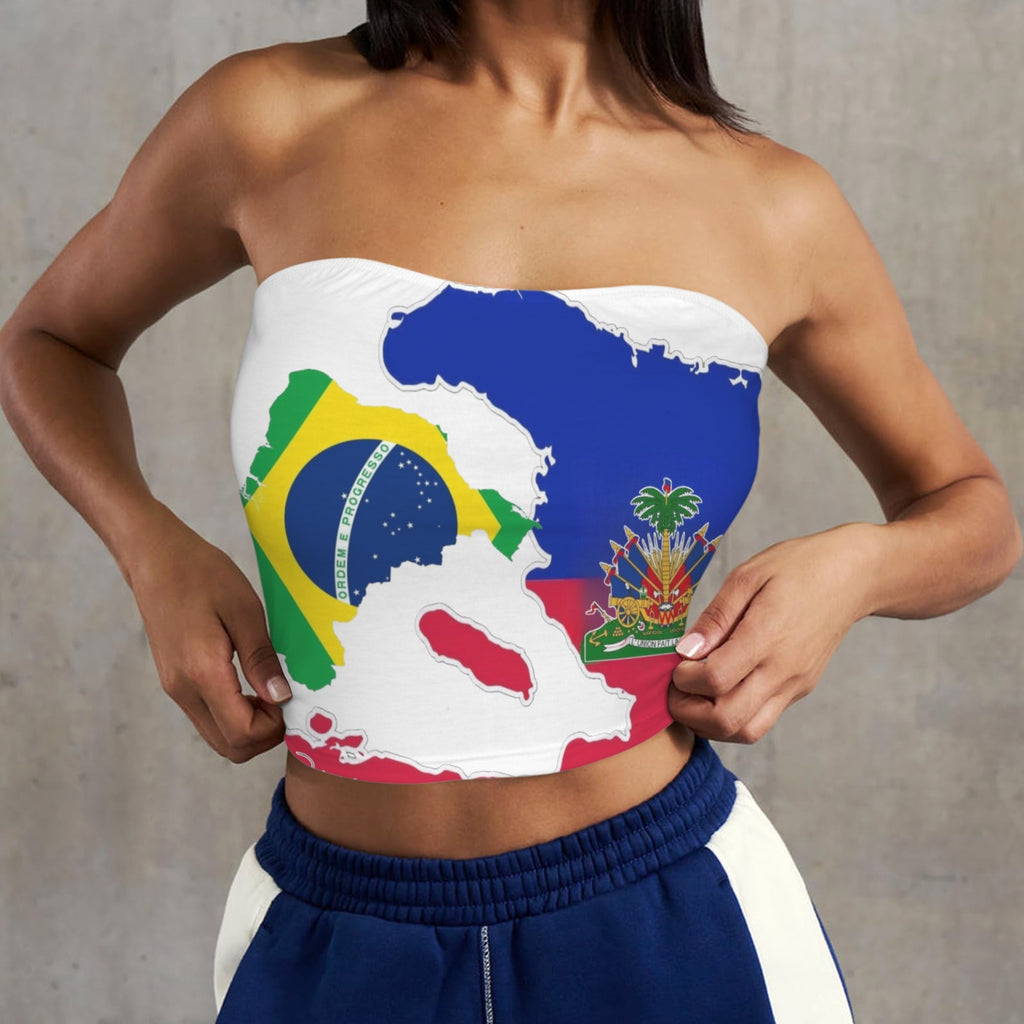 Brazildamoun Ayiti Basic Backless Tube Crop Top