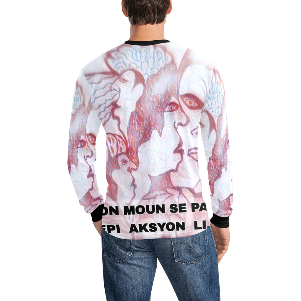Mounn Men's All Over Print Long Sleeve T-shirt (Model T51)