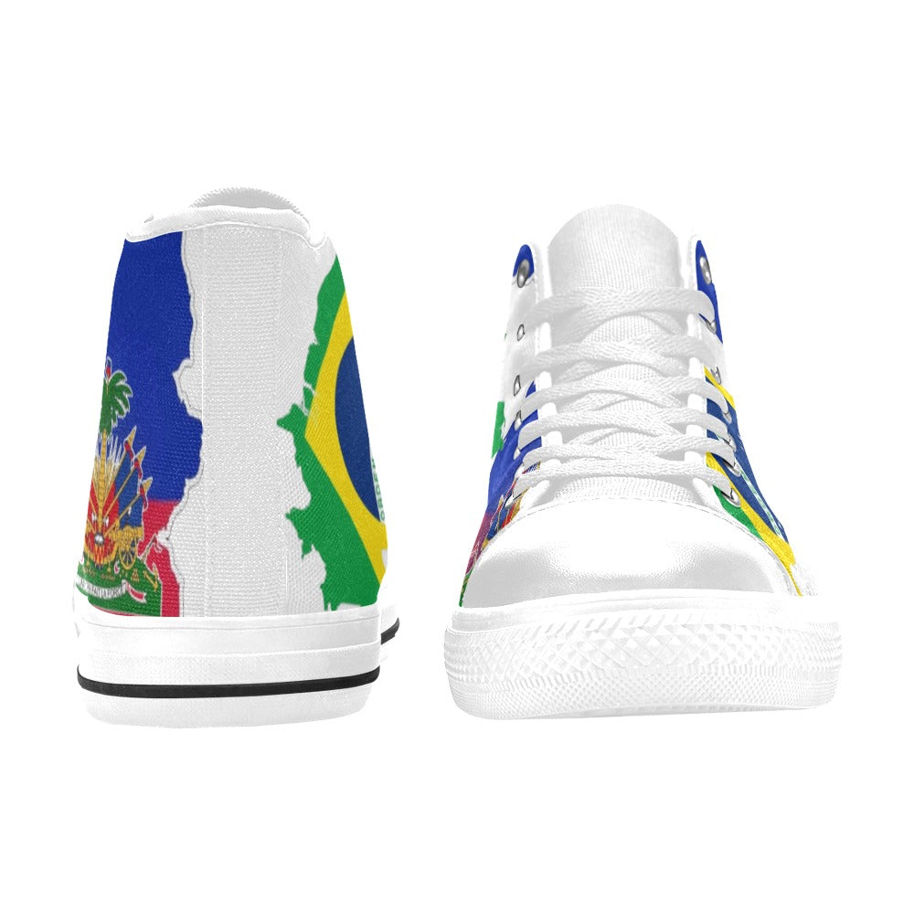 Peyin NOu Ladan l Men's High Top Canvas Shoes-4 Sides (Model 017)