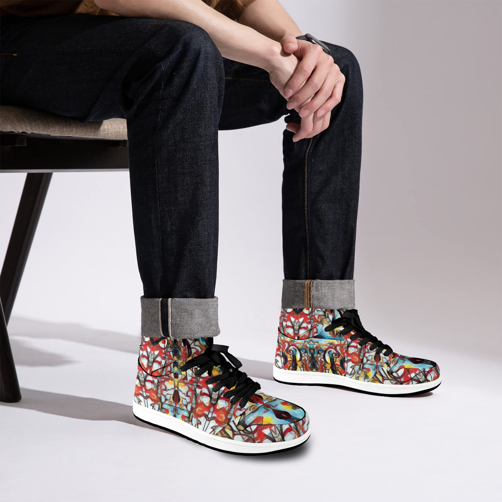 PwavBelnet1 Men's High Top Sneakers (Model 20042)