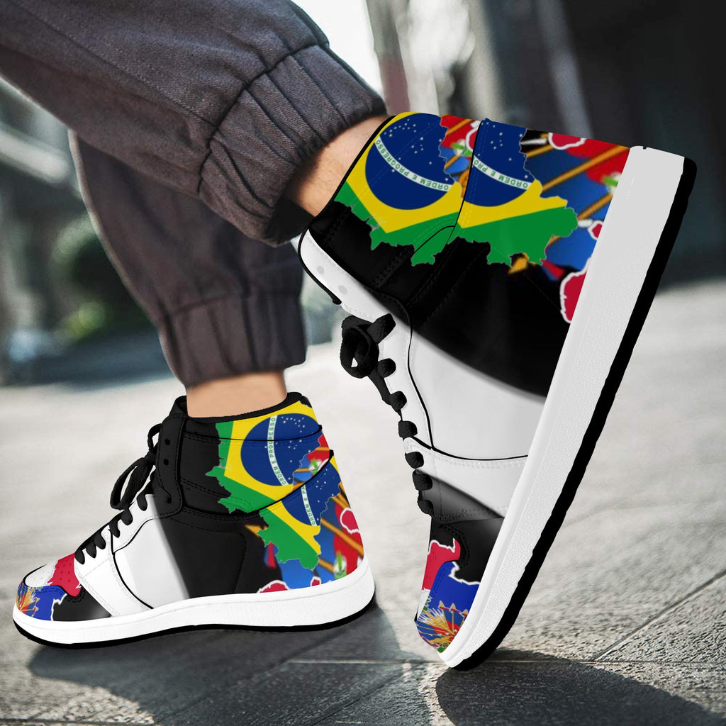 PwavTenis Mondyal la Men's High Top Sneakers (Model 20042)