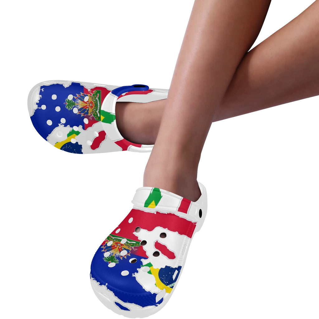 AyitiBrazilLovers By Tetpwav S Custom Print Foam Clogs for Adults