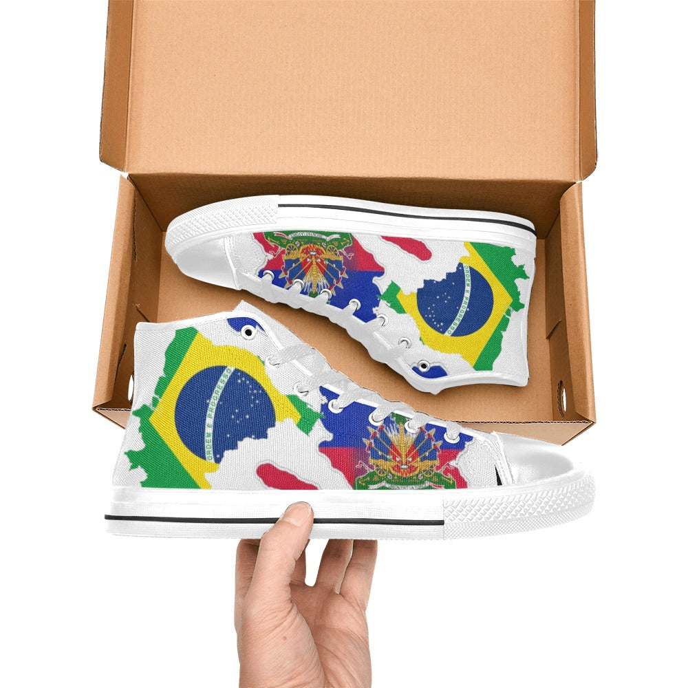 Peyin NOu Ladan l Men's High Top Canvas Shoes-4 Sides (Model 017)