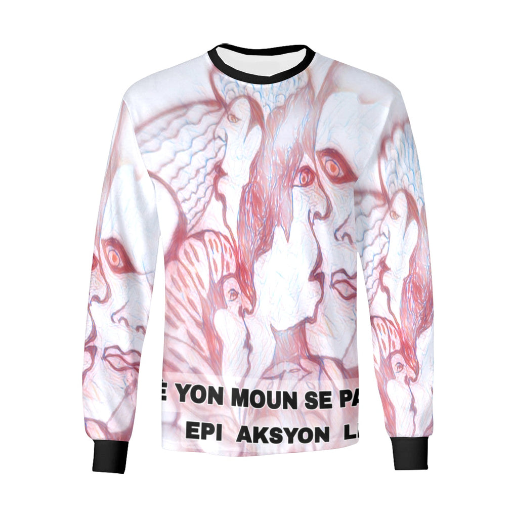 Mounn Men's All Over Print Long Sleeve T-shirt (Model T51)