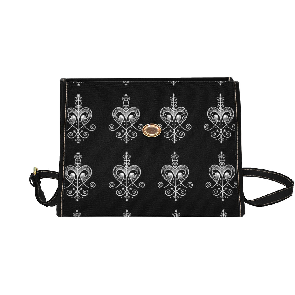 Ezbagnjk Waterproof Canvas Bag-Black (All Over Print) (Model 1641)