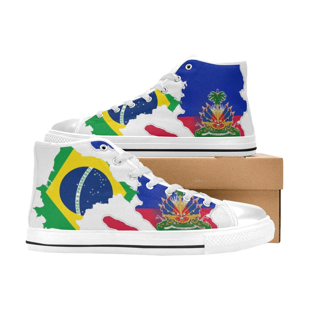 Peyin NOu Ladan l Men's High Top Canvas Shoes-4 Sides (Model 017)