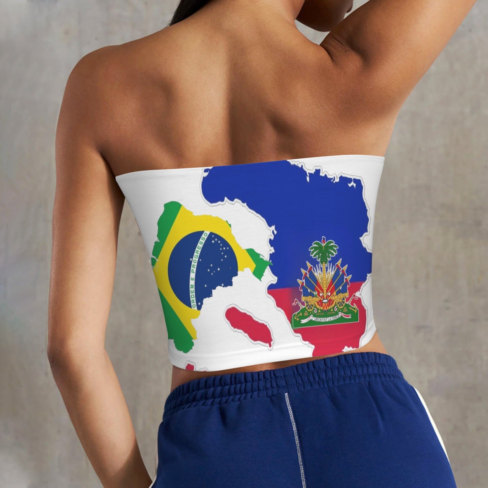 Brazildamoun Ayiti Basic Backless Tube Crop Top
