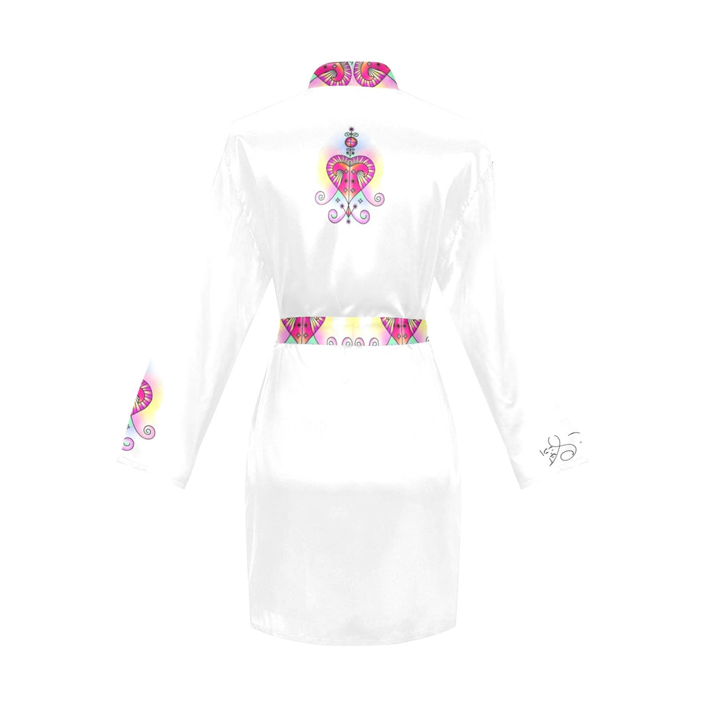 pwav signatipija Women's Long Sleeve Belted Night Robe