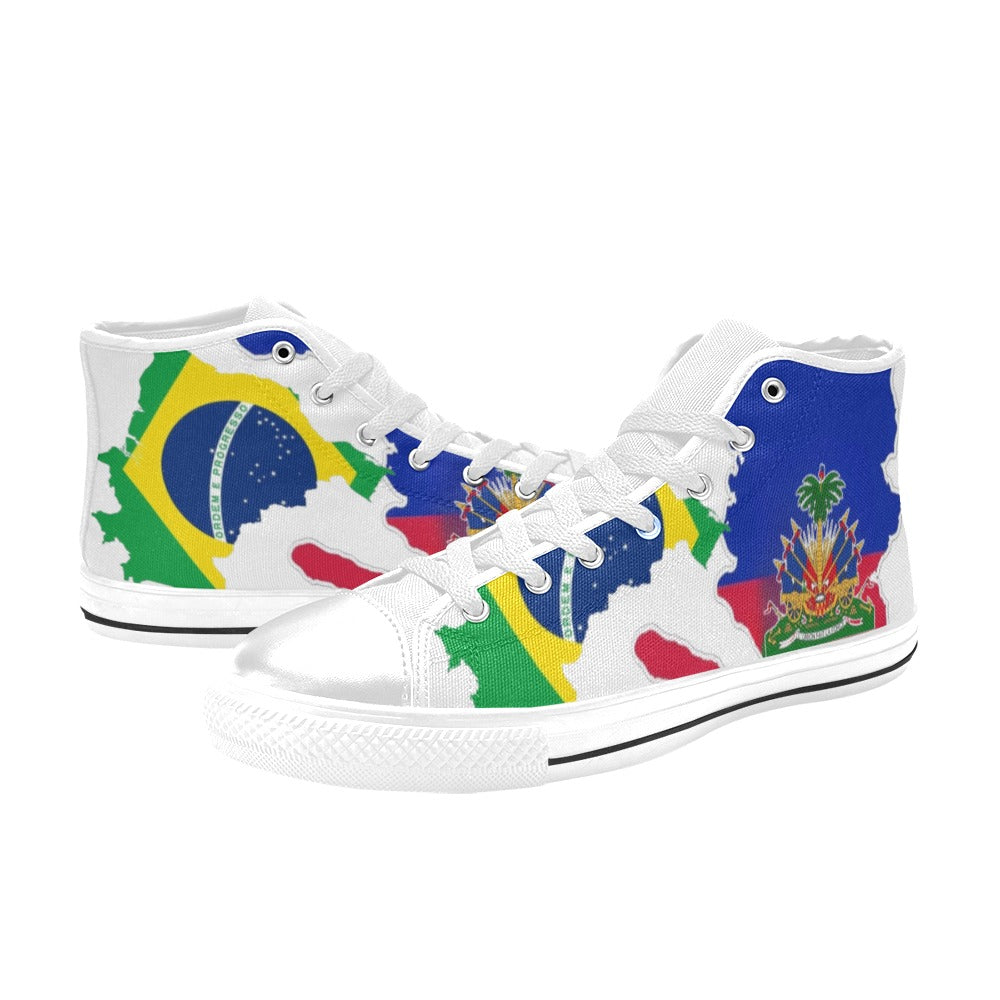 Peyin NOu Ladan l Men's High Top Canvas Shoes-4 Sides (Model 017)