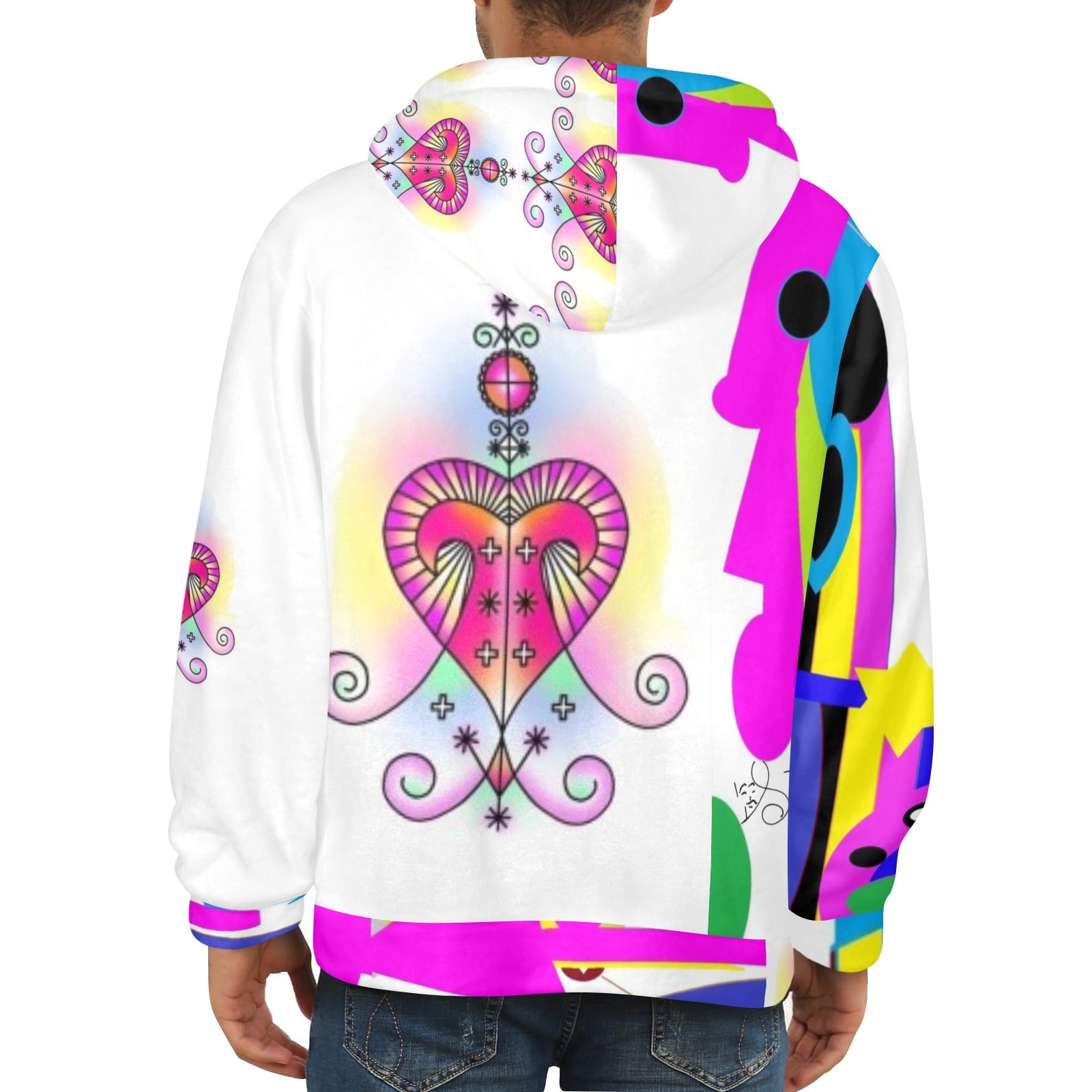 EZ Dous By Tetpwav Men's Flannel Hoodie (Model H63)