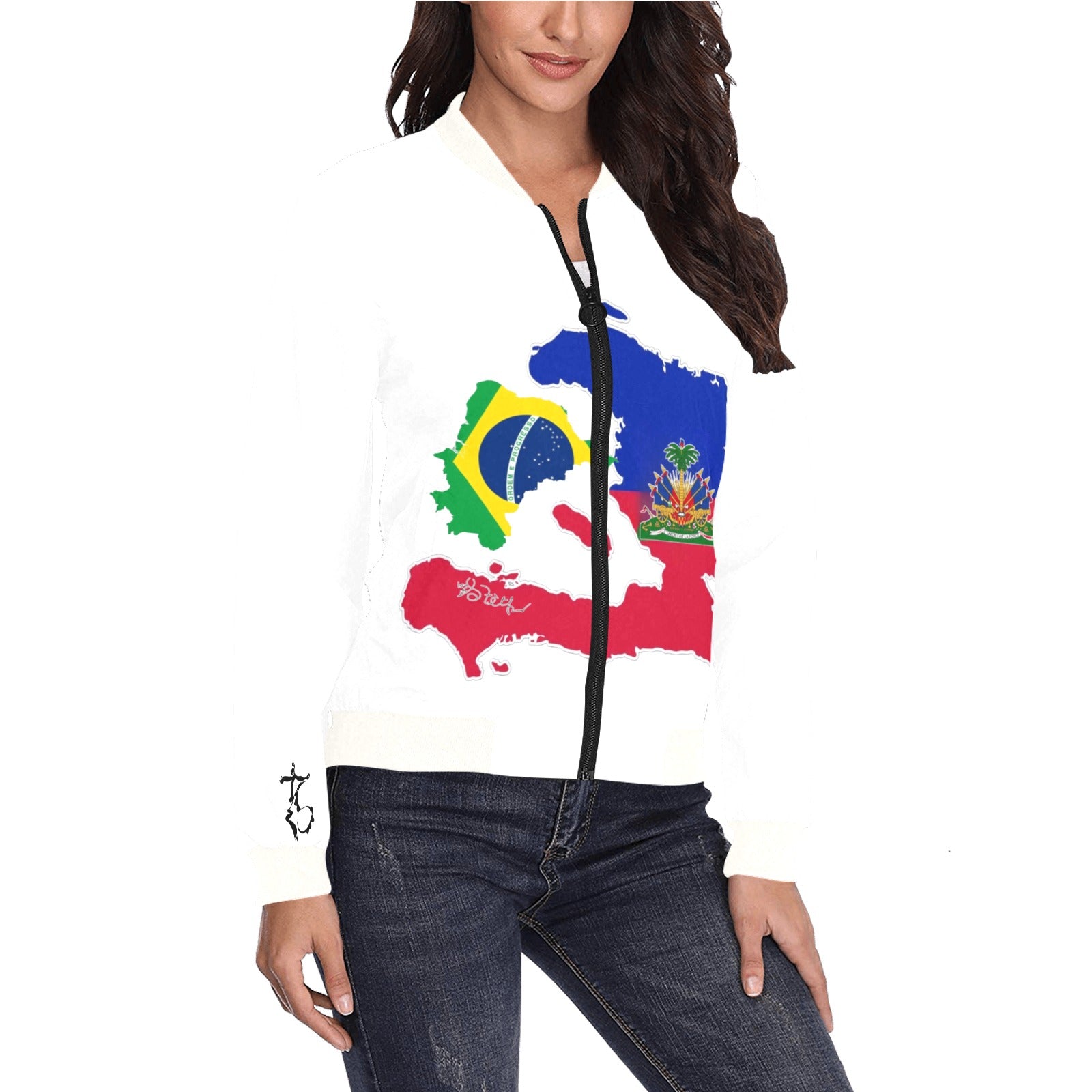 BelAyiti All Over Print Bomber Jacket for Women (Model H36)