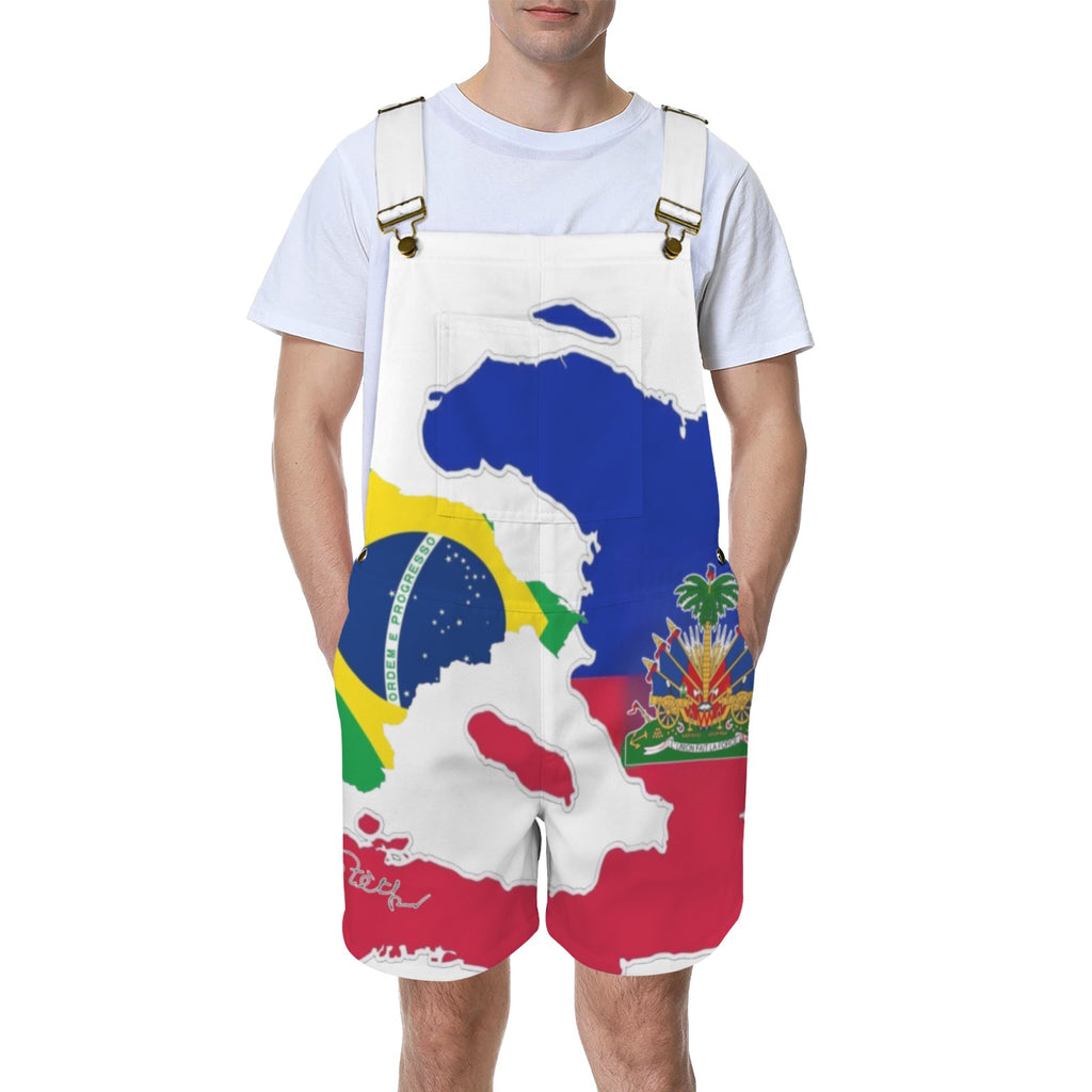 Met M By Tetpwav Soley Unisex Shorts Suspender Jumpsuit (Model L78)