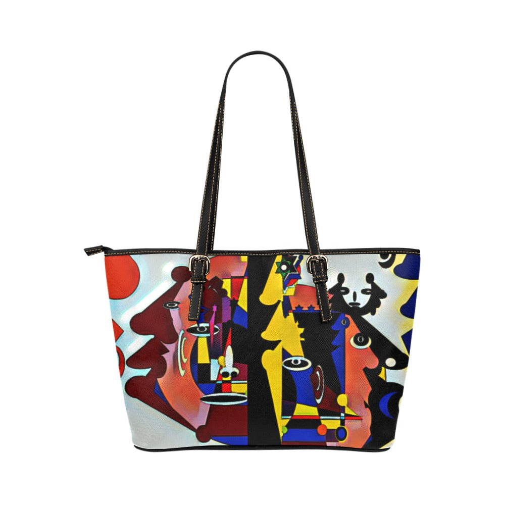 Hort Bag Leather Tote Bag/Large (Model 1651)