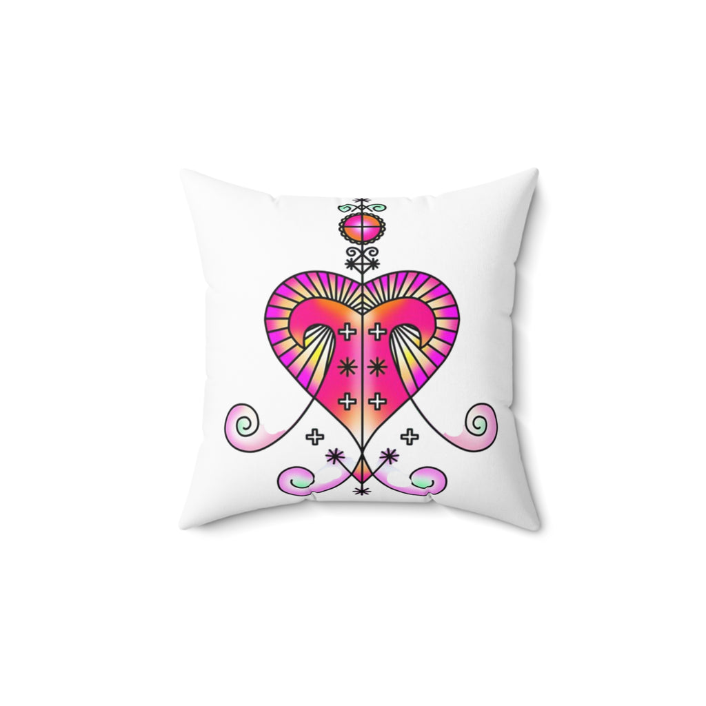 Heart Ez Zi   Pillow — Pink Boho Accent Cushion