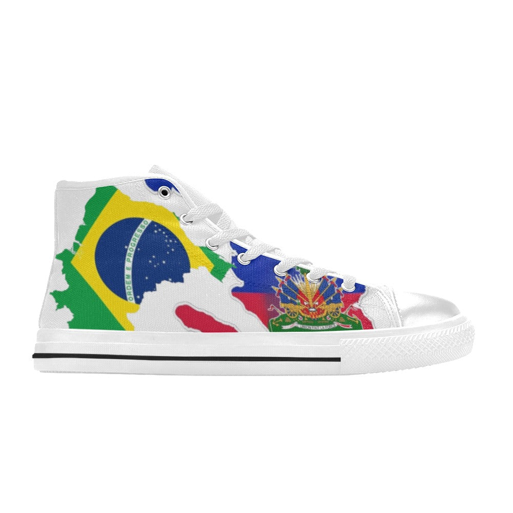 Peyin NOu Ladan l Men's High Top Canvas Shoes-4 Sides (Model 017)