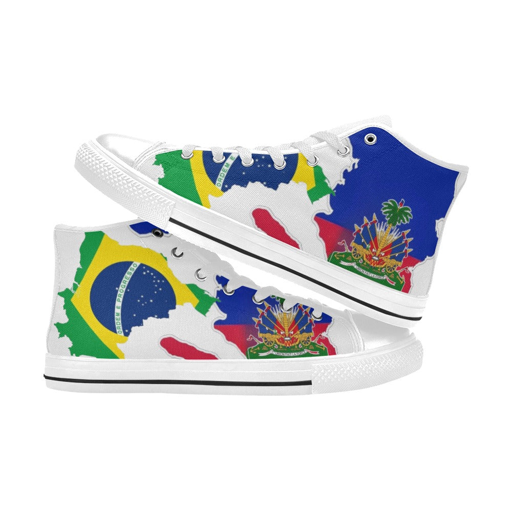 Peyin NOu Ladan l Men's High Top Canvas Shoes-4 Sides (Model 017)