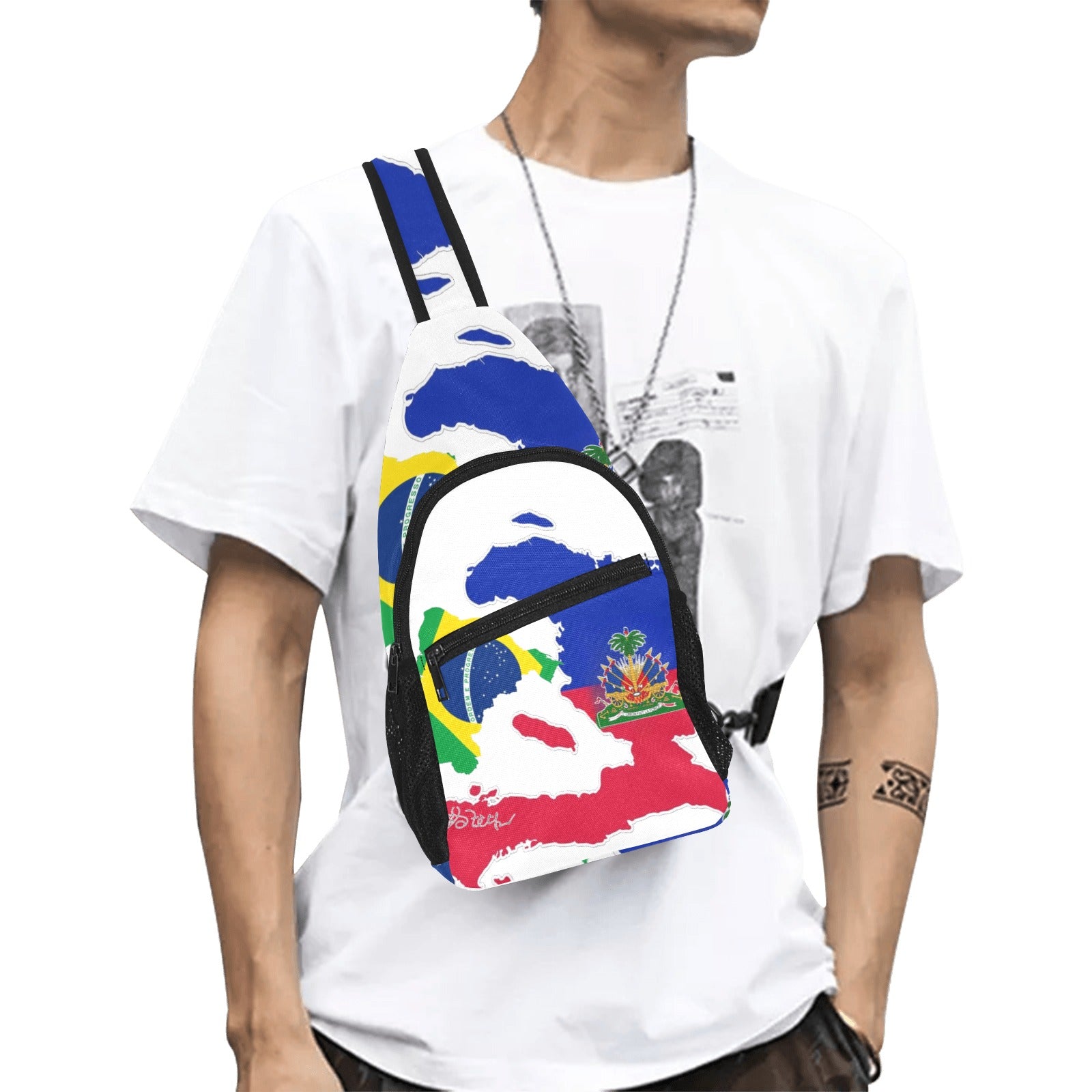 Brazil Ayiti  By Tetpwav Soley All Over Print Chest Bag (Model 1719)