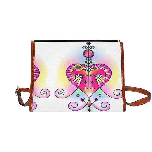 Ez Bote By Ts Waterproof Canvas Bag-Brown (All Over Print) (Model 1641)