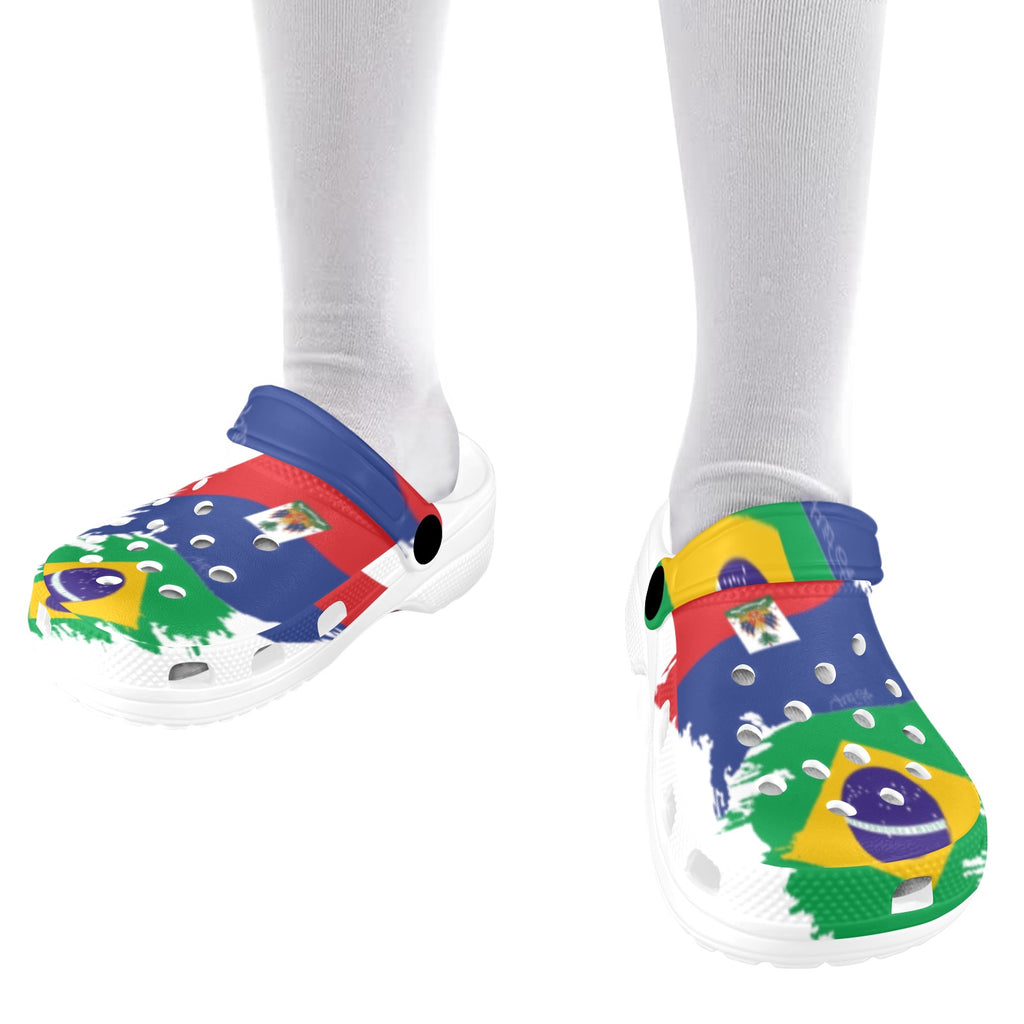 KIdBraAyiti By Tetpwav Soley Custom Print Foam Clogs for Kids