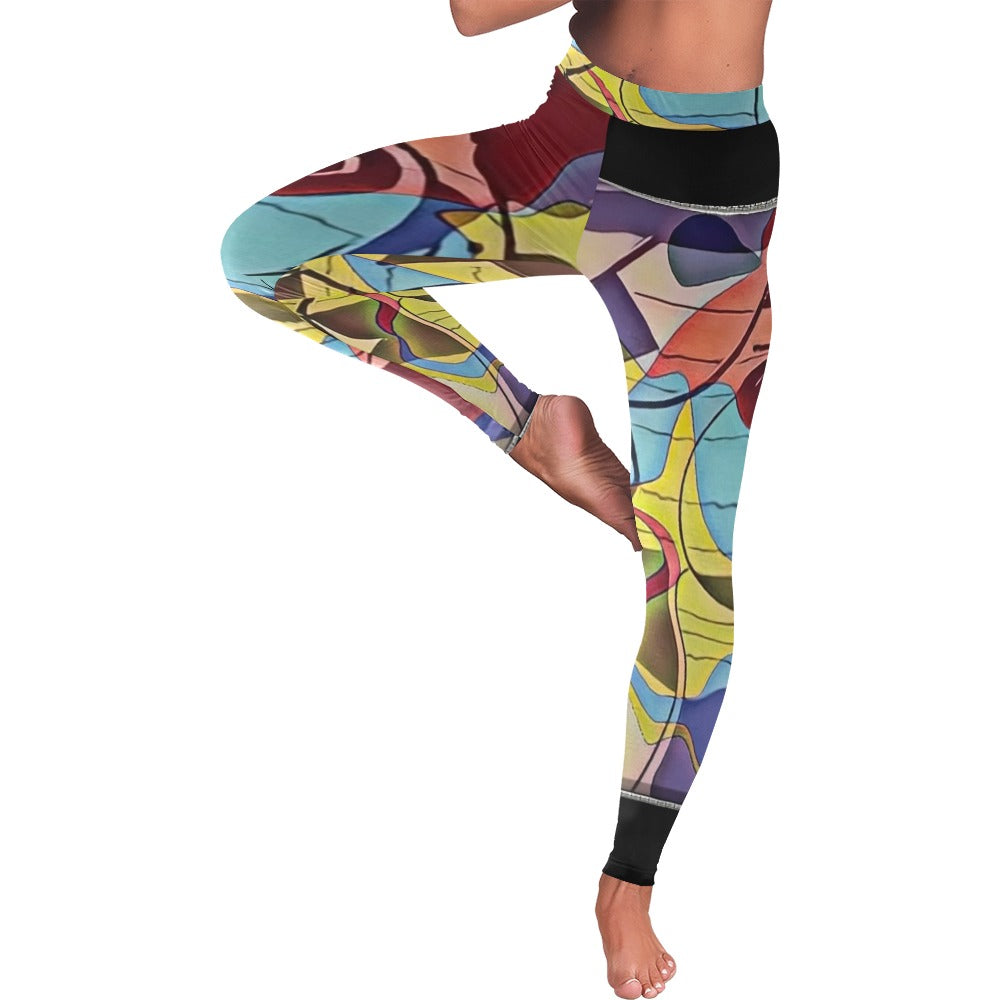 Pwav Yo Women's Low Rise Leggings (Invisible Stitch) (Model L05)