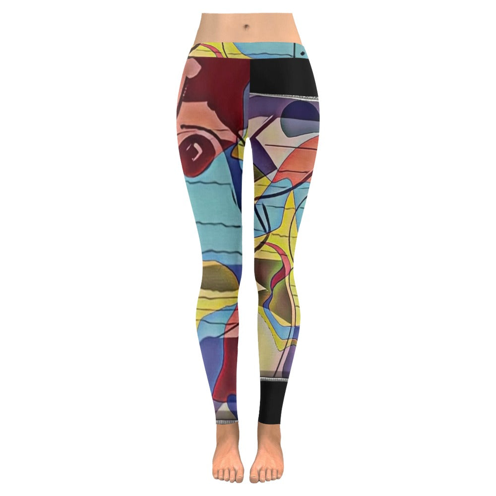 Pwav Yo Women's Low Rise Leggings (Invisible Stitch) (Model L05)