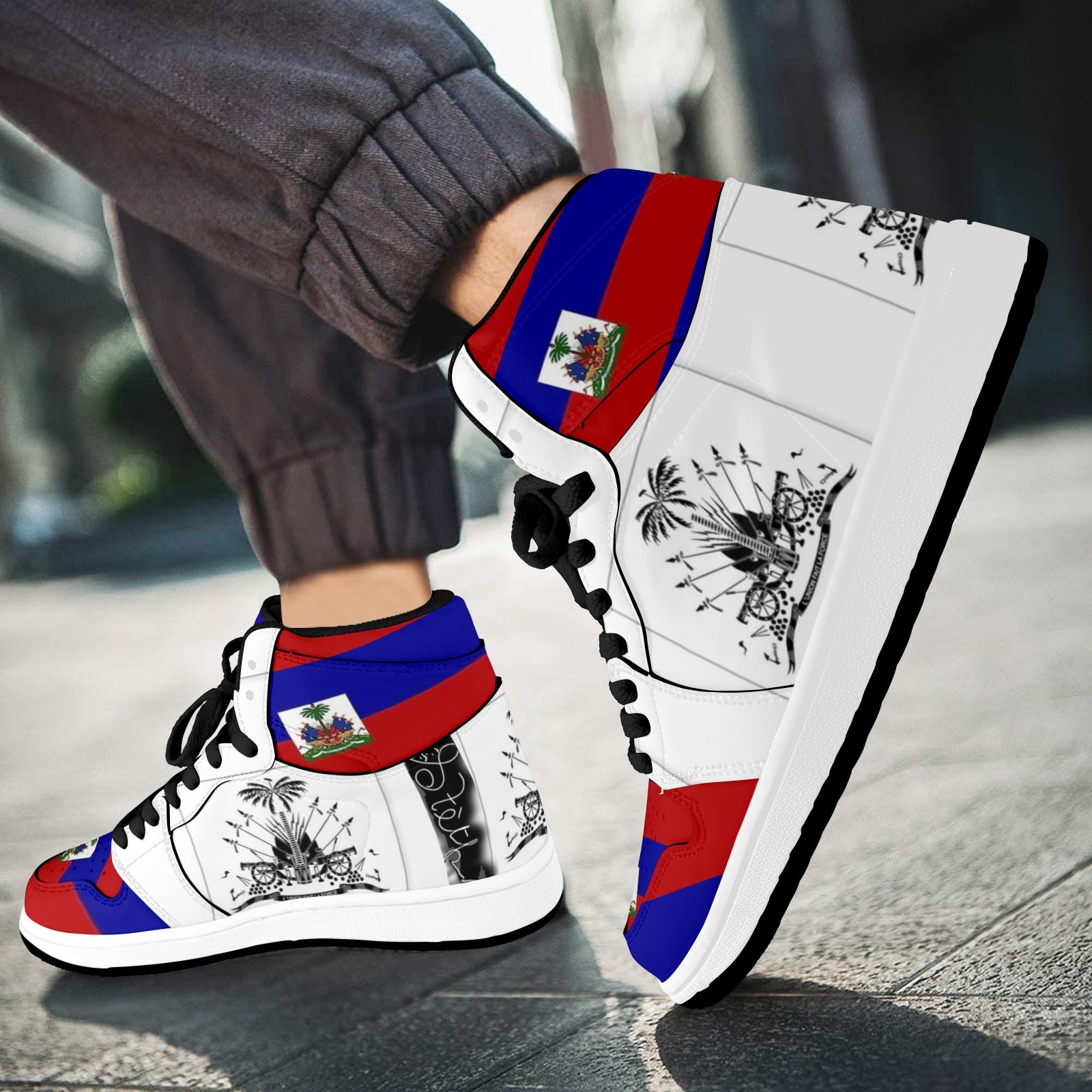 PwavBelnet13352 Men's High Top Sneakers (Model 20042)