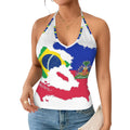 Belnetale Women's V-Neck Halter Top (Model T83)
