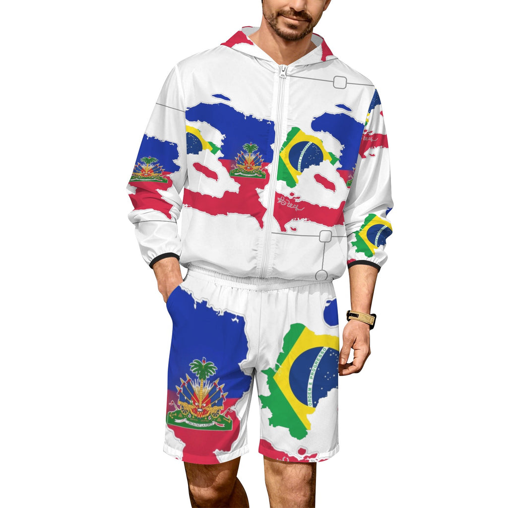 AYITI BEl Men's Lightweight Sun Hoodie & Shorts Set