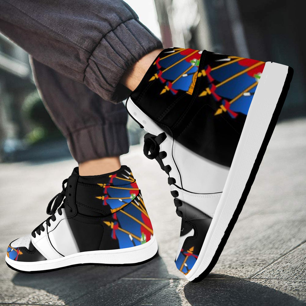 PwavBelnet1335 Men's High Top Sneakers (Model 20042)