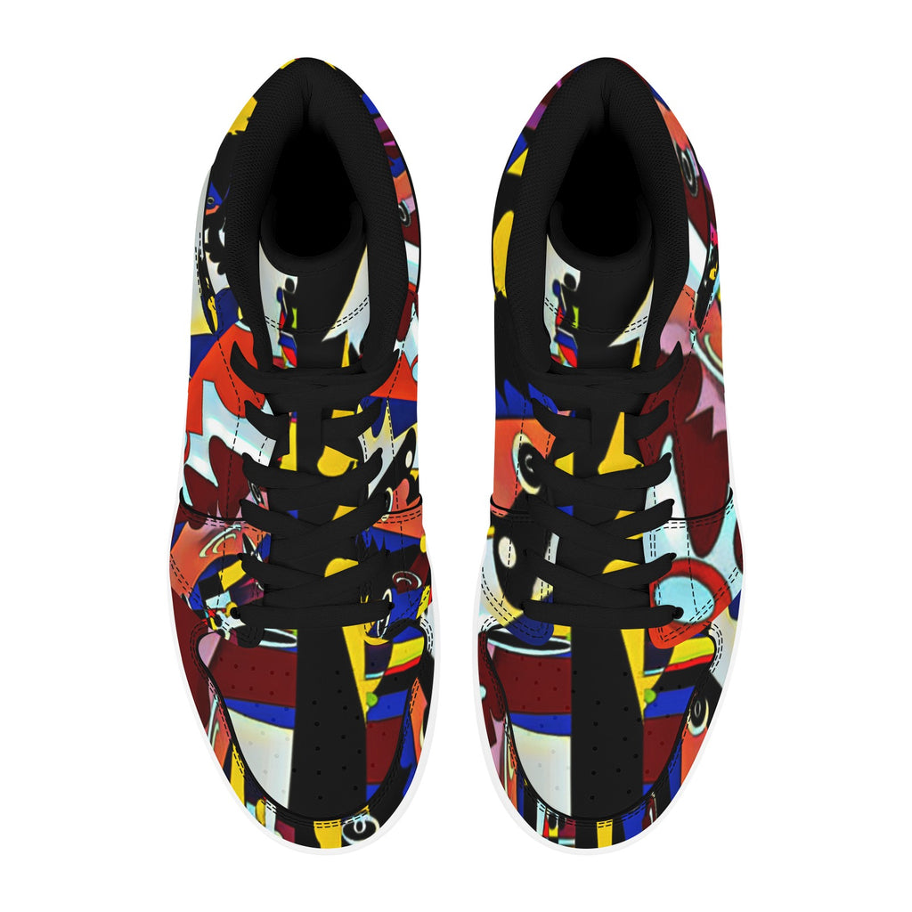 PwavBelnet Men's High Top Sneakers (Model 20042)