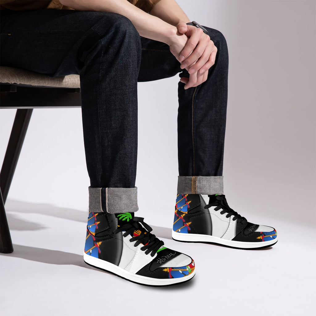 PwavBelnet1335 Men's High Top Sneakers (Model 20042)