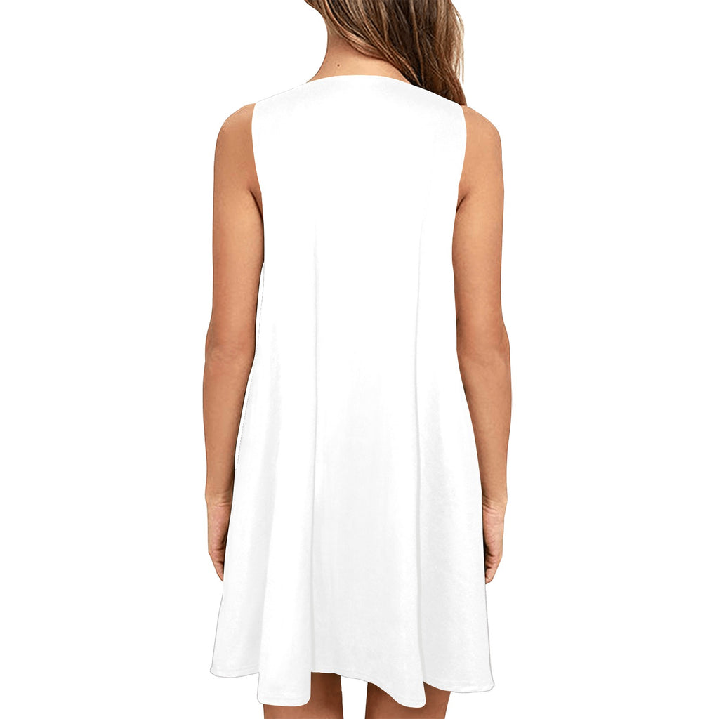 Rad Ou a Sleeveless A-Line Pocket Dress (Model D57)