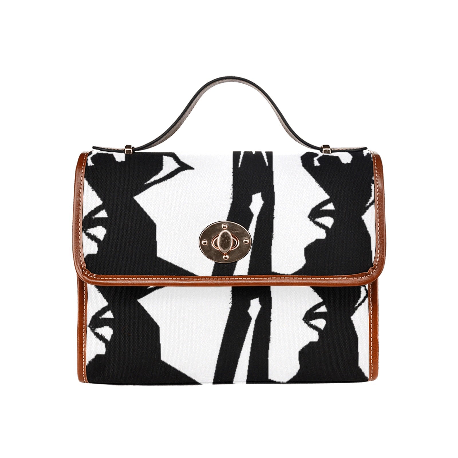 BLAK ts Waterproof Canvas Bag-Brown (All Over Print) (Model 1641)
