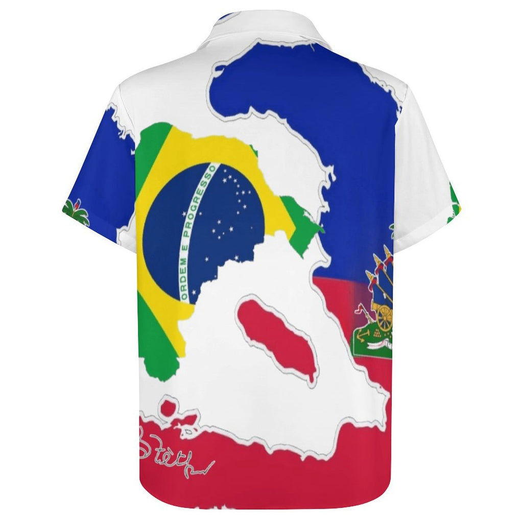 Women Short-Sleeve Blouse with Pocket