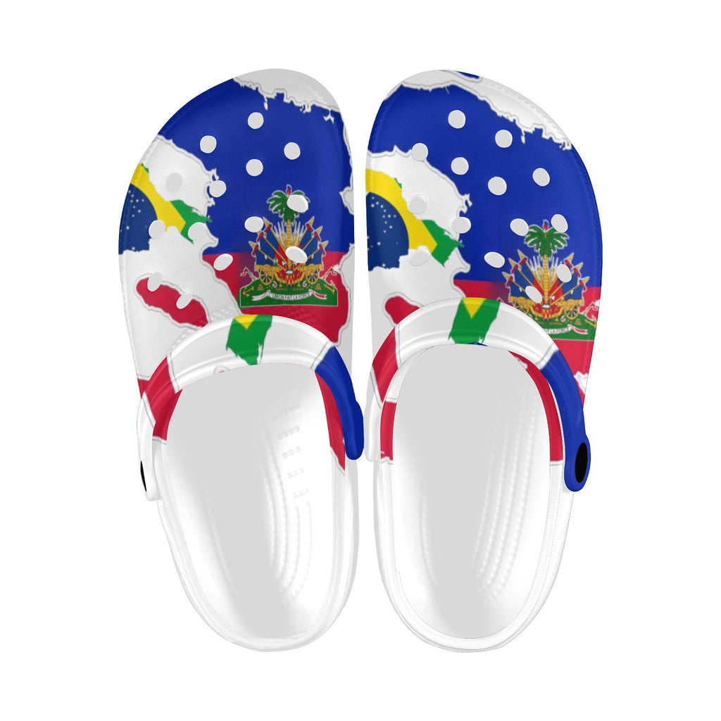 AyitiBrazilLovers By Tetpwav S Custom Print Foam Clogs for Adults
