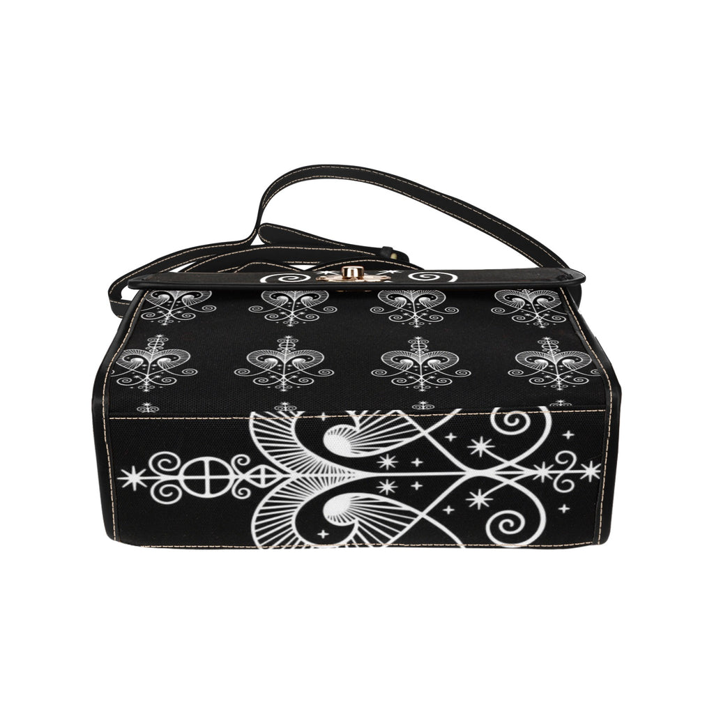 Ezbagnjk Waterproof Canvas Bag-Black (All Over Print) (Model 1641)