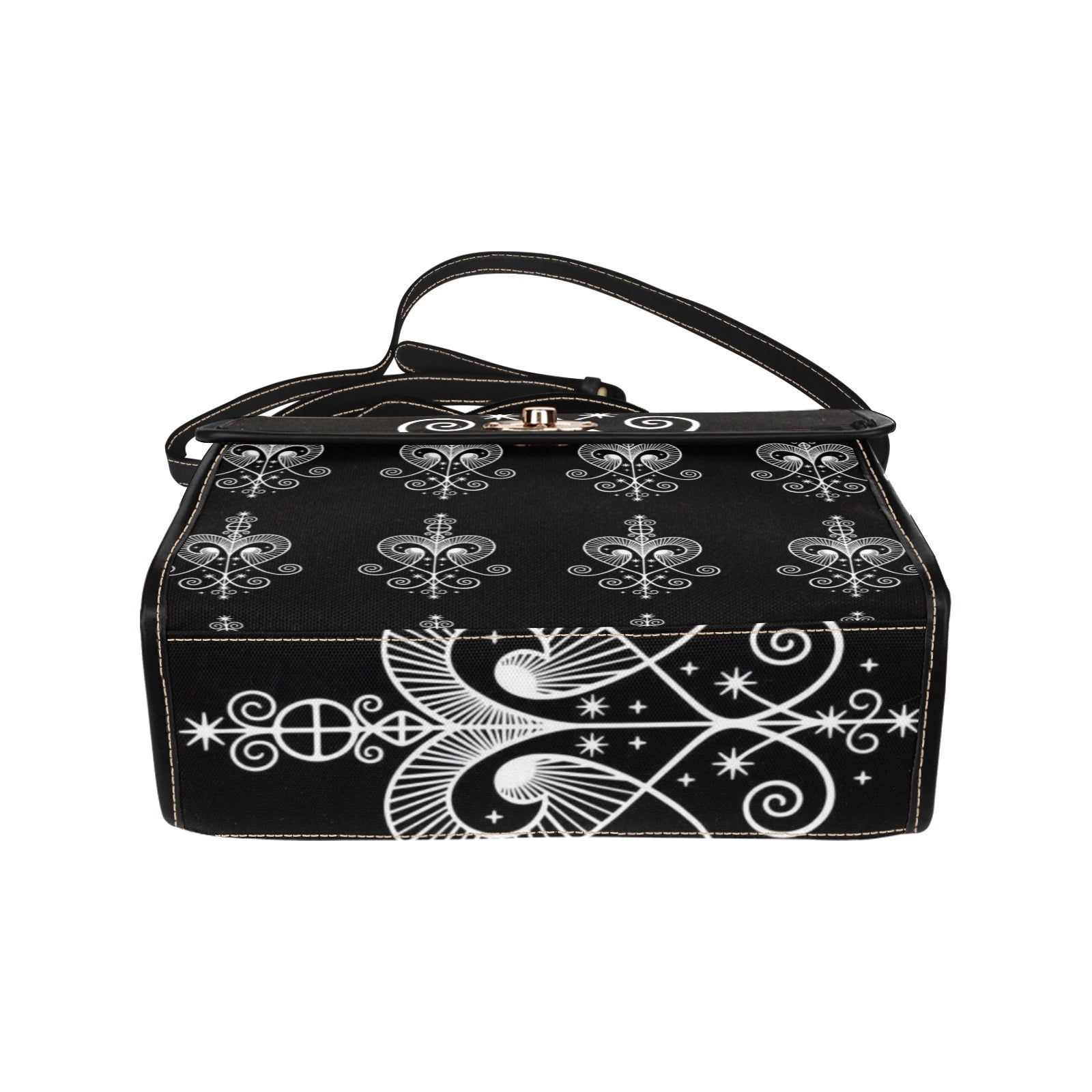 Ezbagnjk Waterproof Canvas Bag-Black (All Over Print) (Model 1641)
