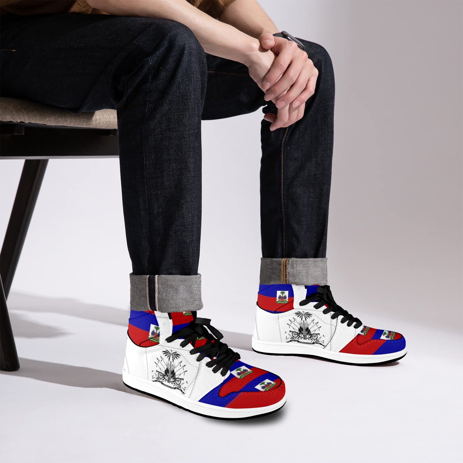 PwavBelnet13352 Men's High Top Sneakers (Model 20042)